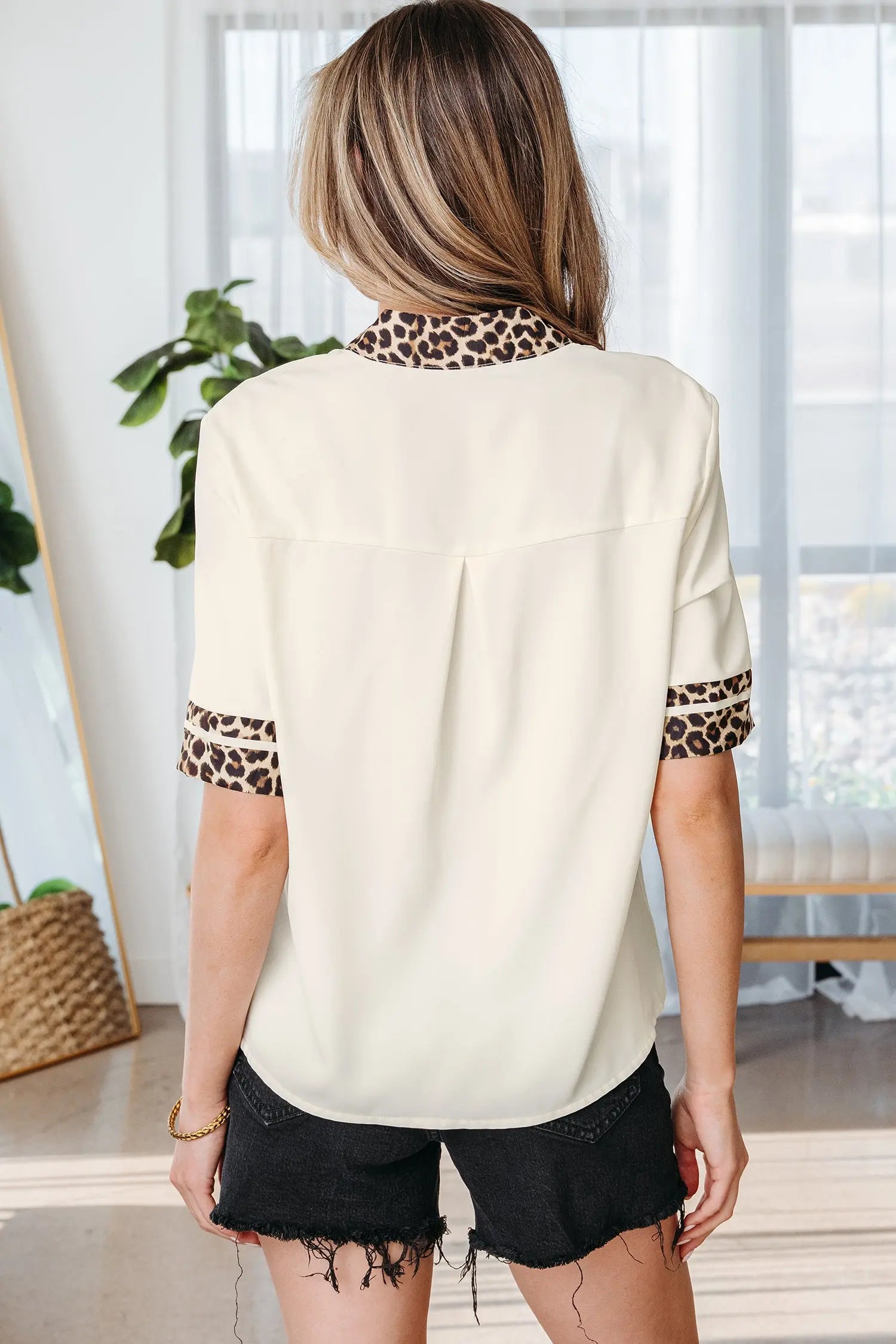 blouse léopard violette Dear-Lover Dropshipping