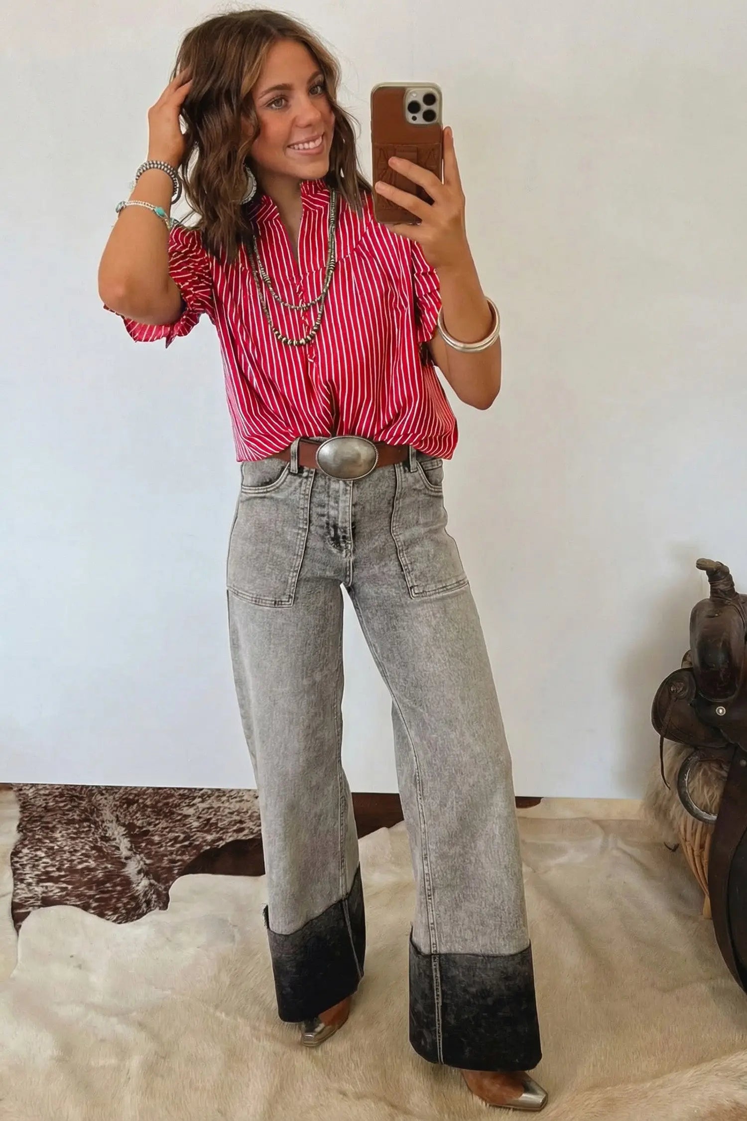 blouse rayée à volants Dear-Lover Dropshipping