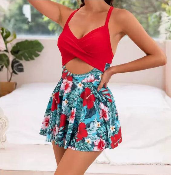 Robe bohème verte claire à broderies florales, manches courtes, taille élastiquée, style féminin élégant
