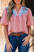 blouse vichy brodée Dear-Lover Dropshipping
