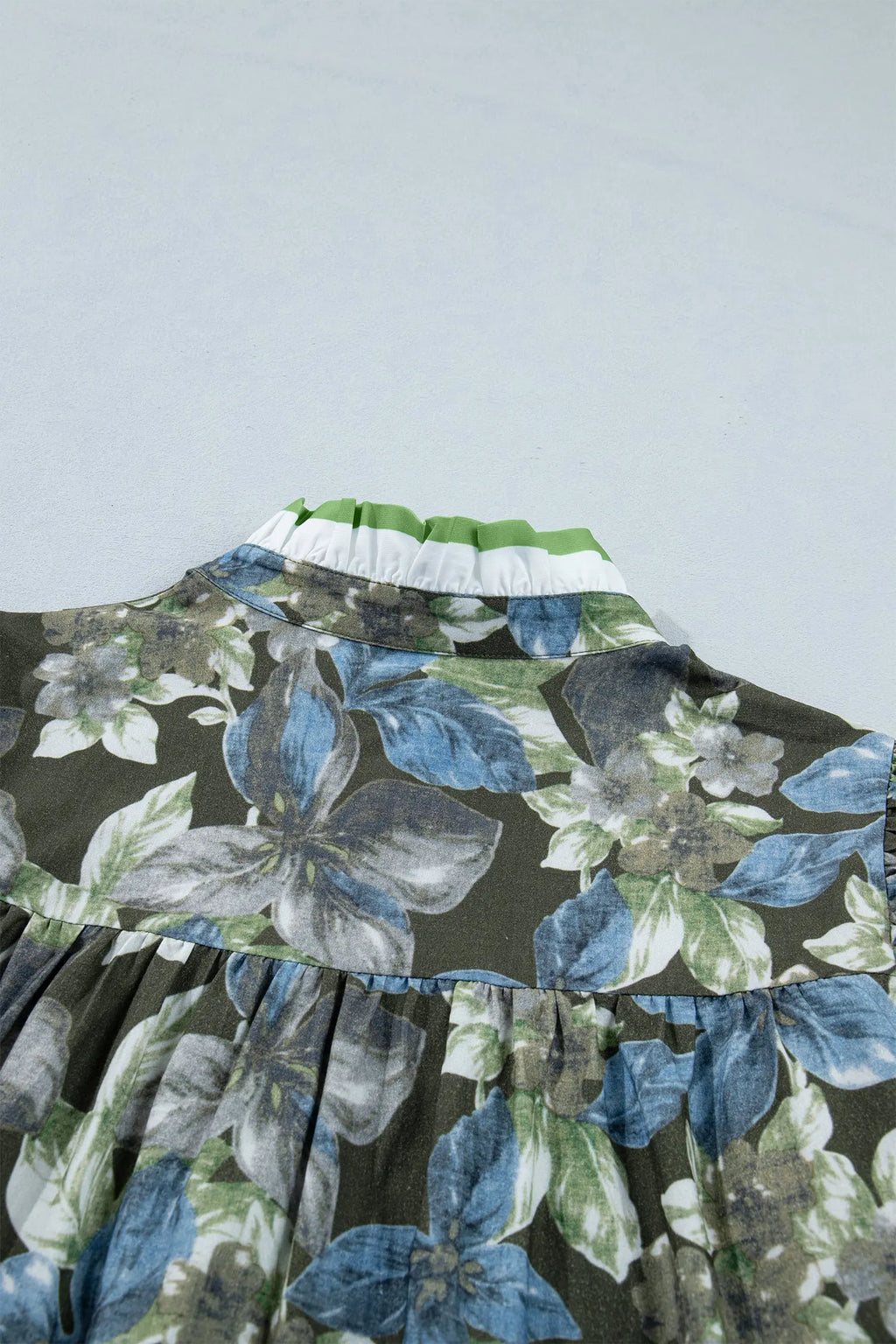 blouse fleurie verte Dear-Lover Dropshipping