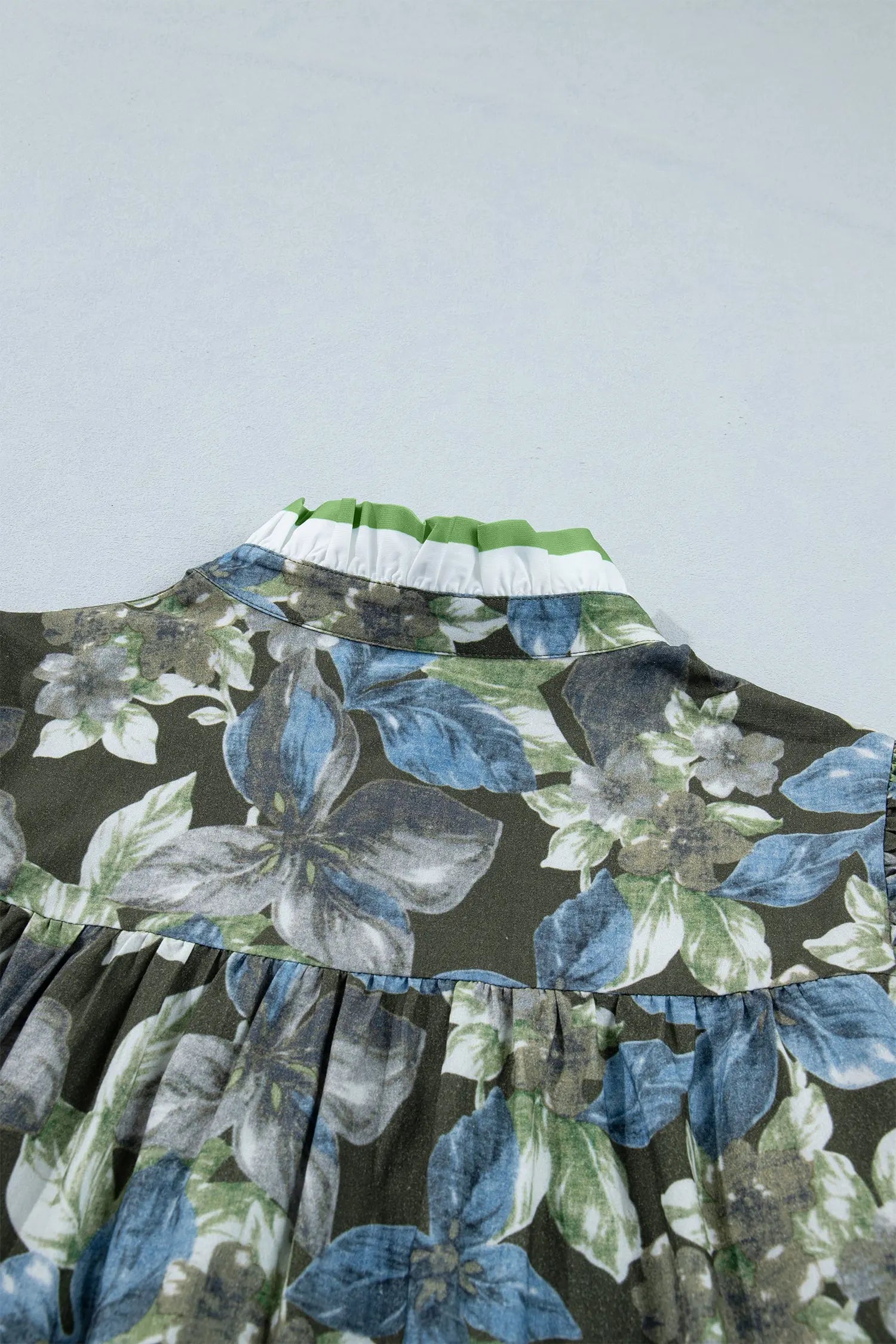 blouse fleurie verte Dear-Lover Dropshipping
