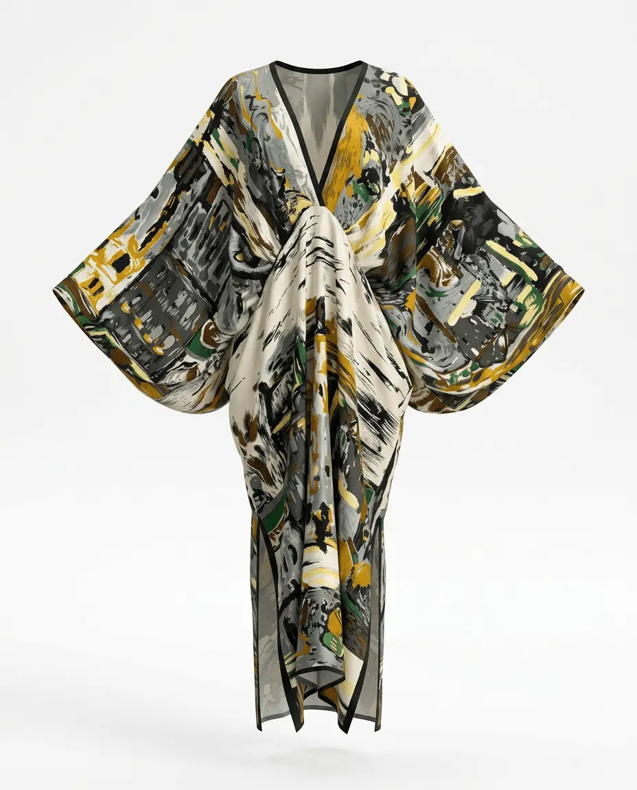 Lively Printed Bohemian Maxi Dress-4