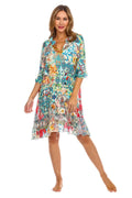 Women Bohemian Vintage Printed Ethnic Style Summer Dress-0