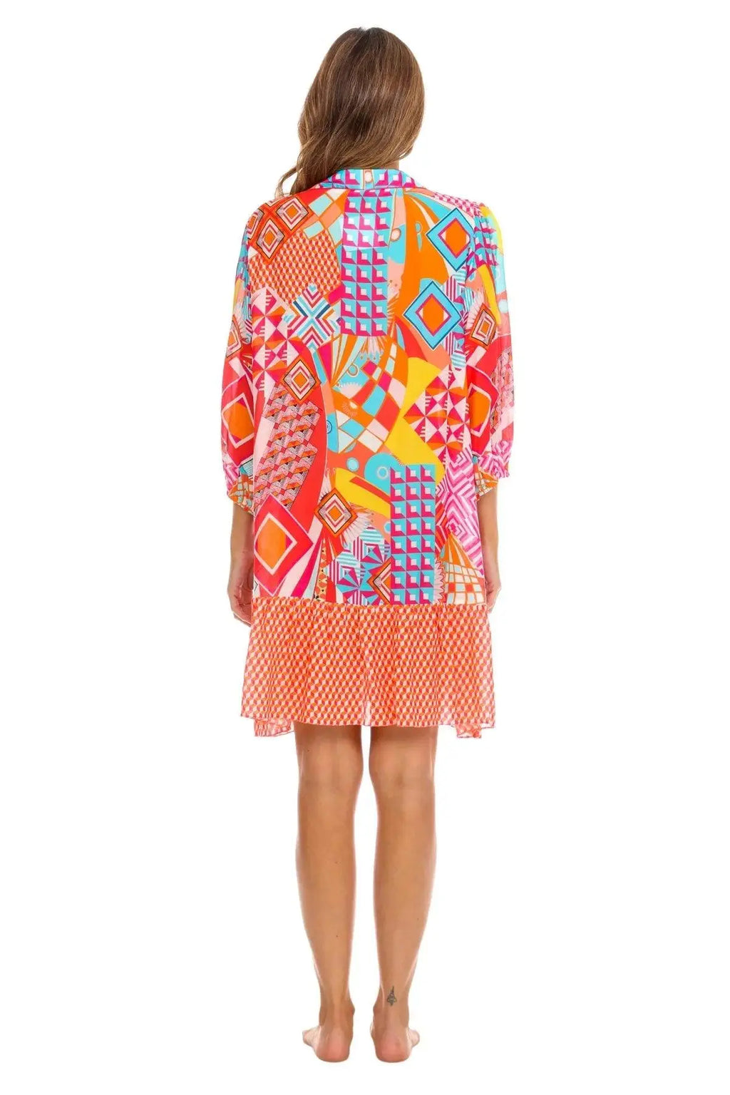Women Bohemian Vintage Printed Ethnic Style Summer Dress-2