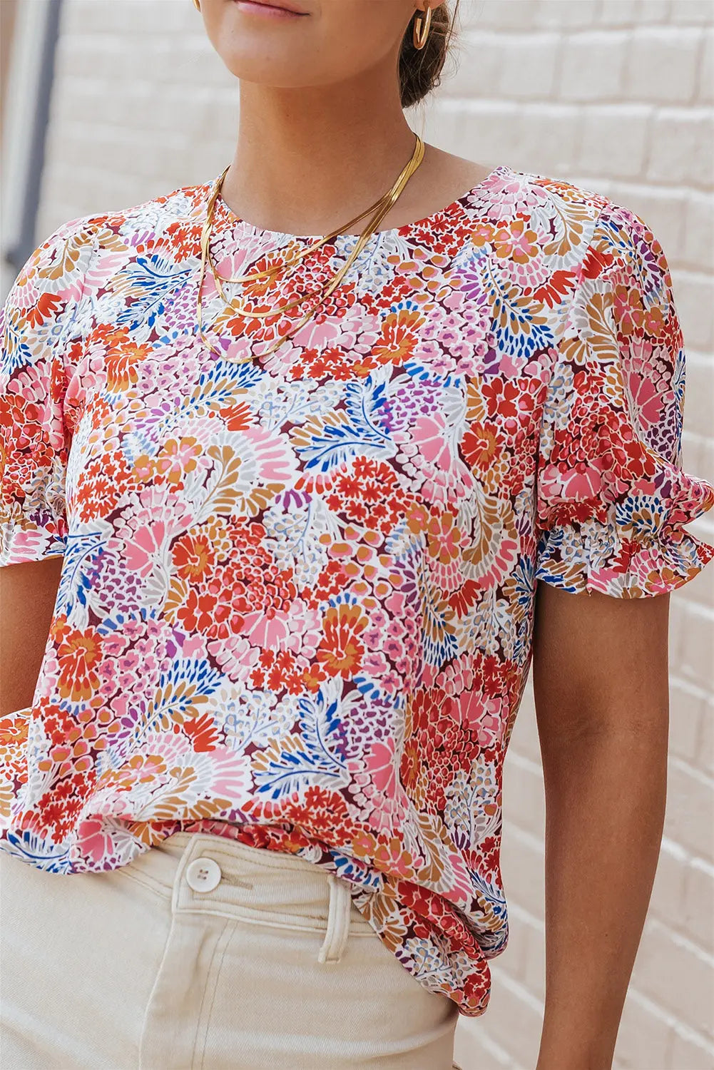 blouse fleurie multicolore Dear-Lover Dropshipping