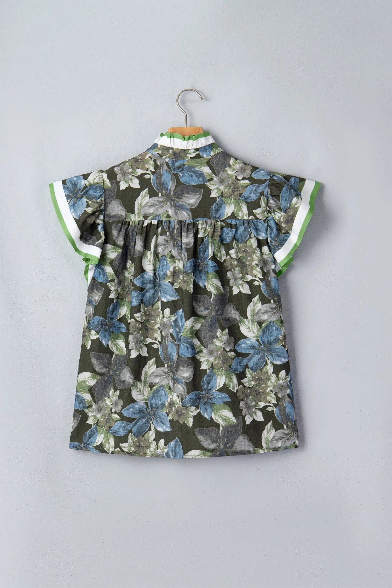 blouse fleurie verte Dear-Lover Dropshipping