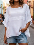 Top féminin violet à volants et bretelles fines, style bohème chic pour été