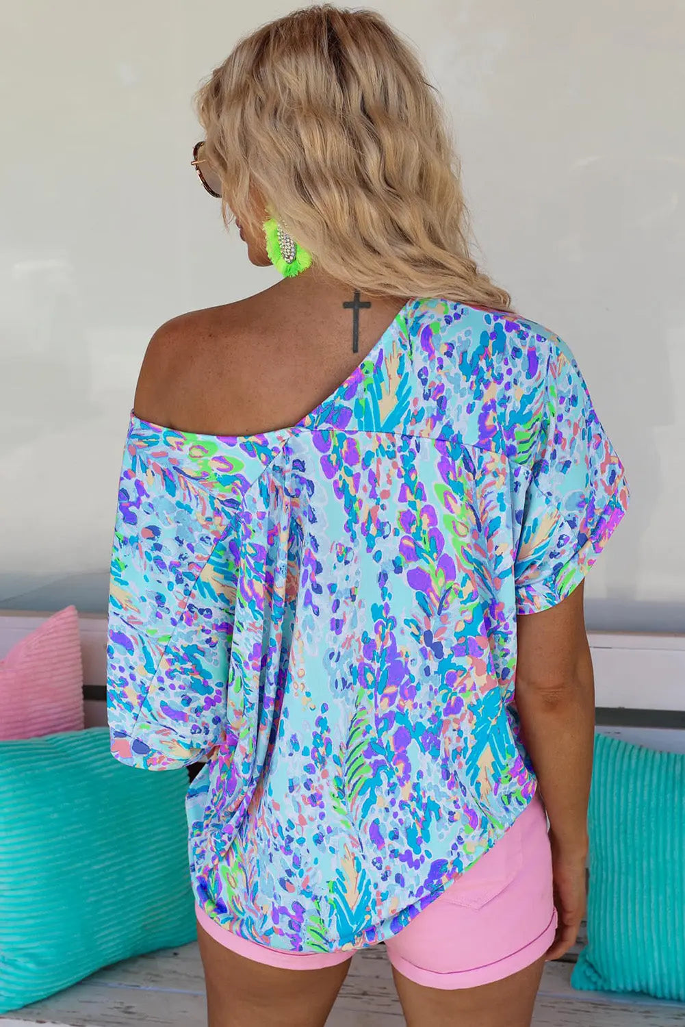 tee floral ample peint Dear-Lover Dropshipping