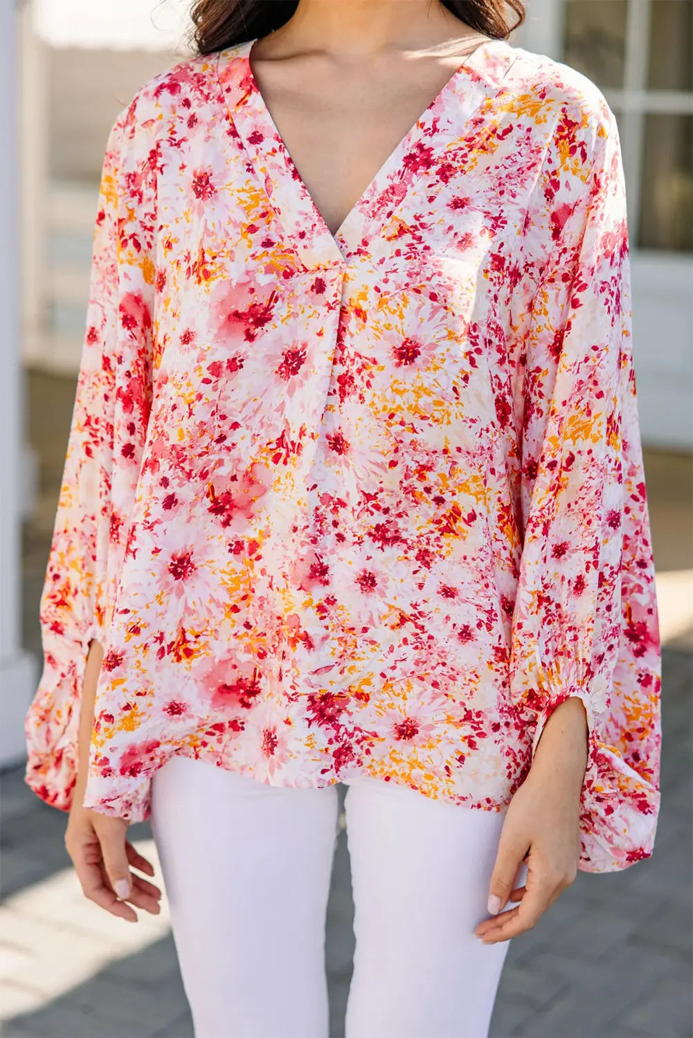blouse fleurie rose Dear-Lover Dropshipping