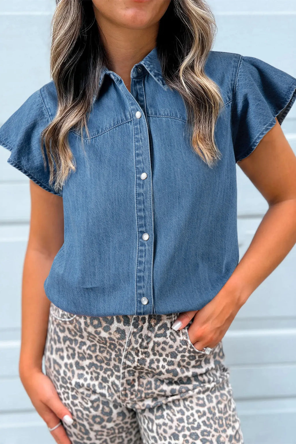 chemise en denim bleue Dear-Lover Dropshipping