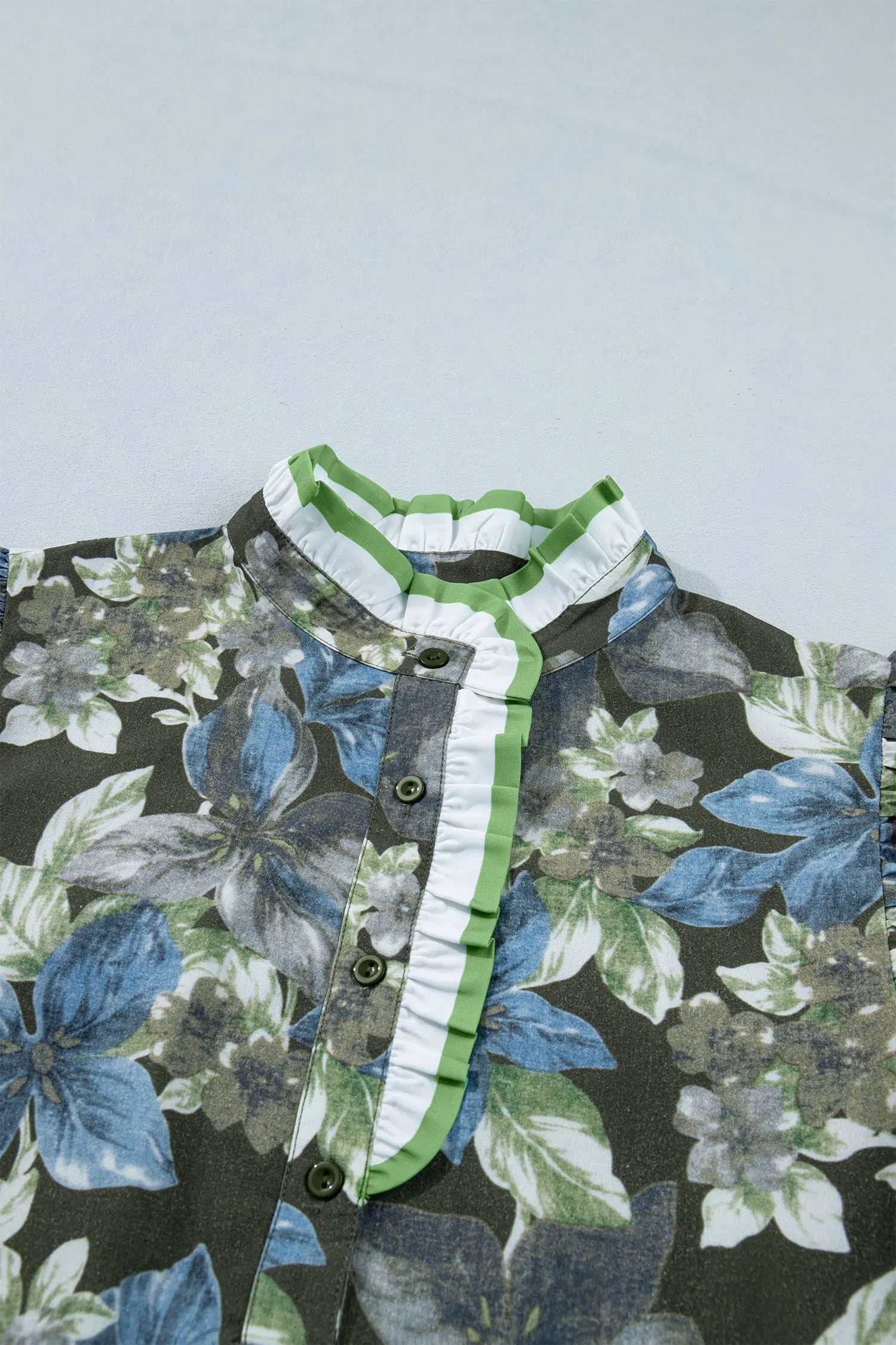 blouse fleurie verte Dear-Lover Dropshipping