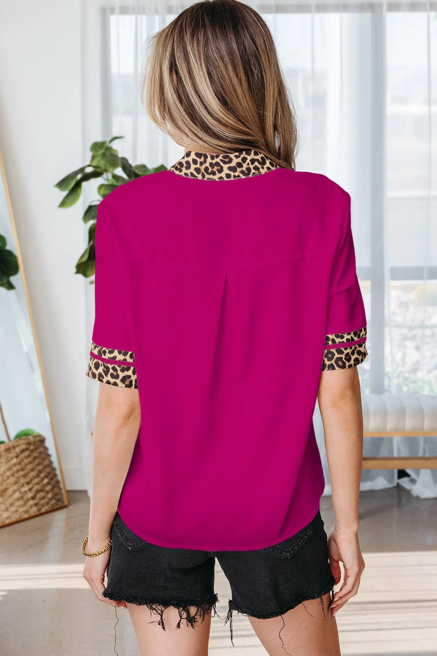 blouse léopard violette Dear-Lover Dropshipping