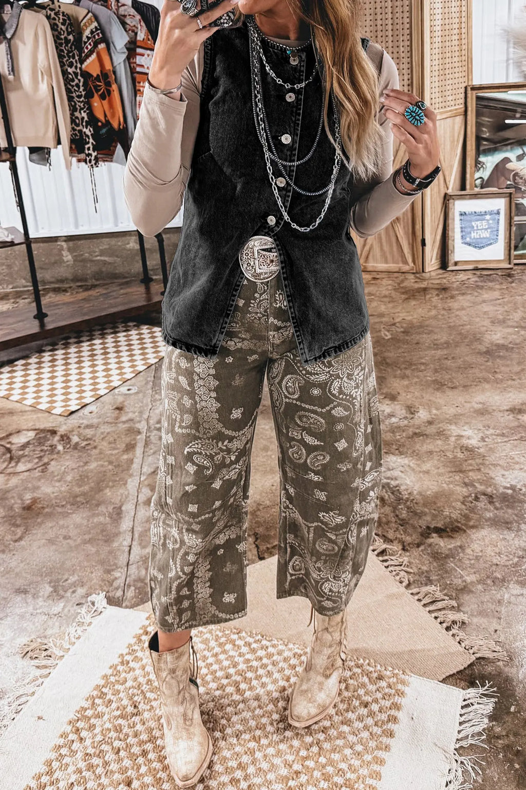 gilet en denim noir Dear-Lover Dropshipping