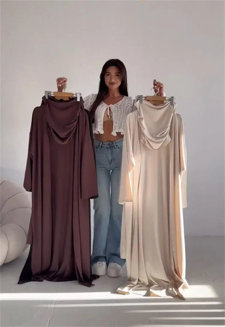 Robes longues bohèmes femme en marron et beige, style élégant et fluide pour toutes occasions