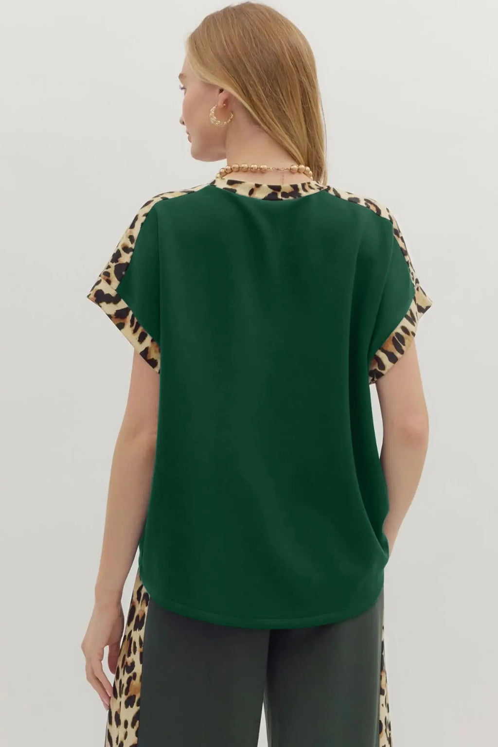 t-shirt léopard vert d'eau Dear-Lover Dropshipping