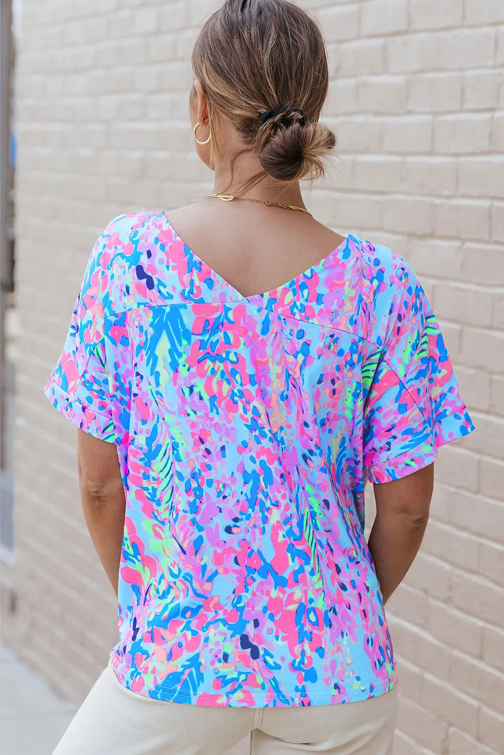 tee floral ample peint Dear-Lover Dropshipping