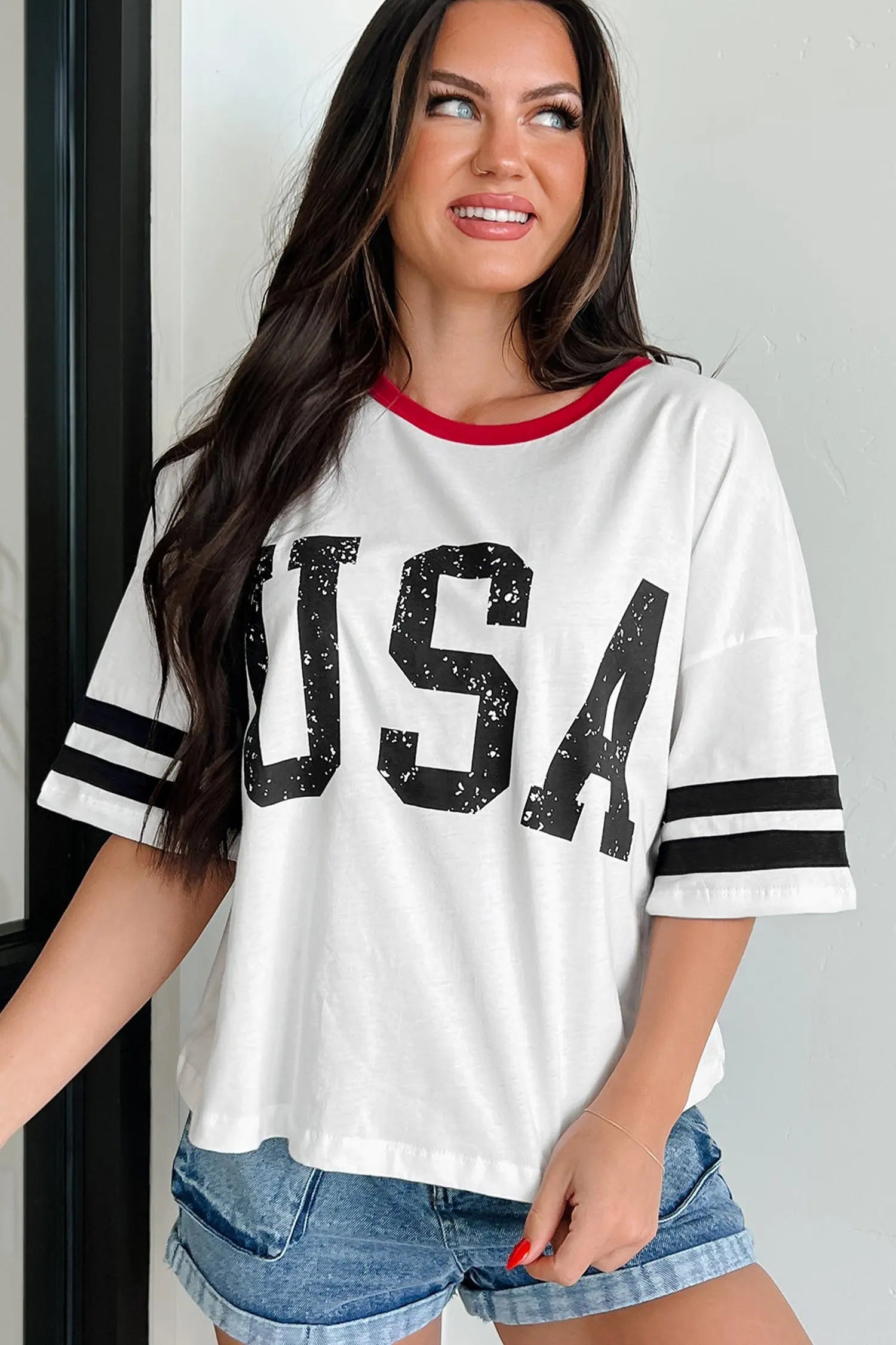 t-shirt varsity blanc Dear-Lover Dropshipping