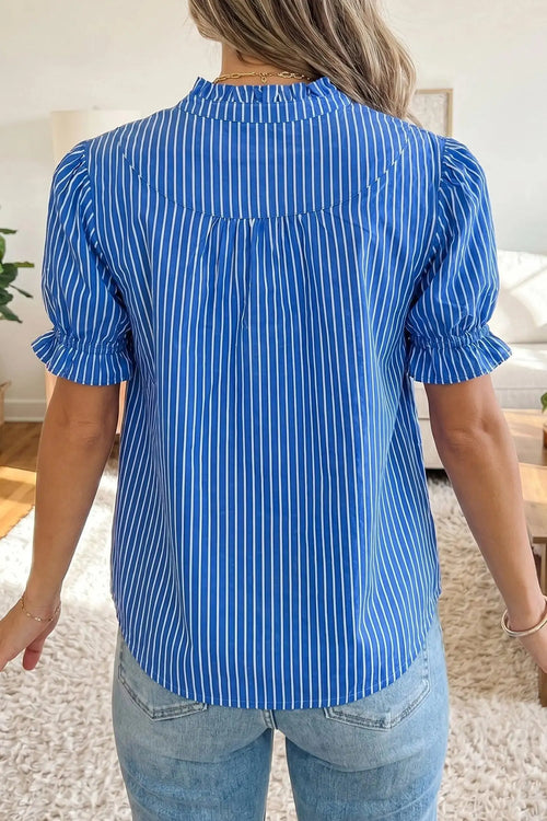blouse rayée à volants Dear-Lover Dropshipping